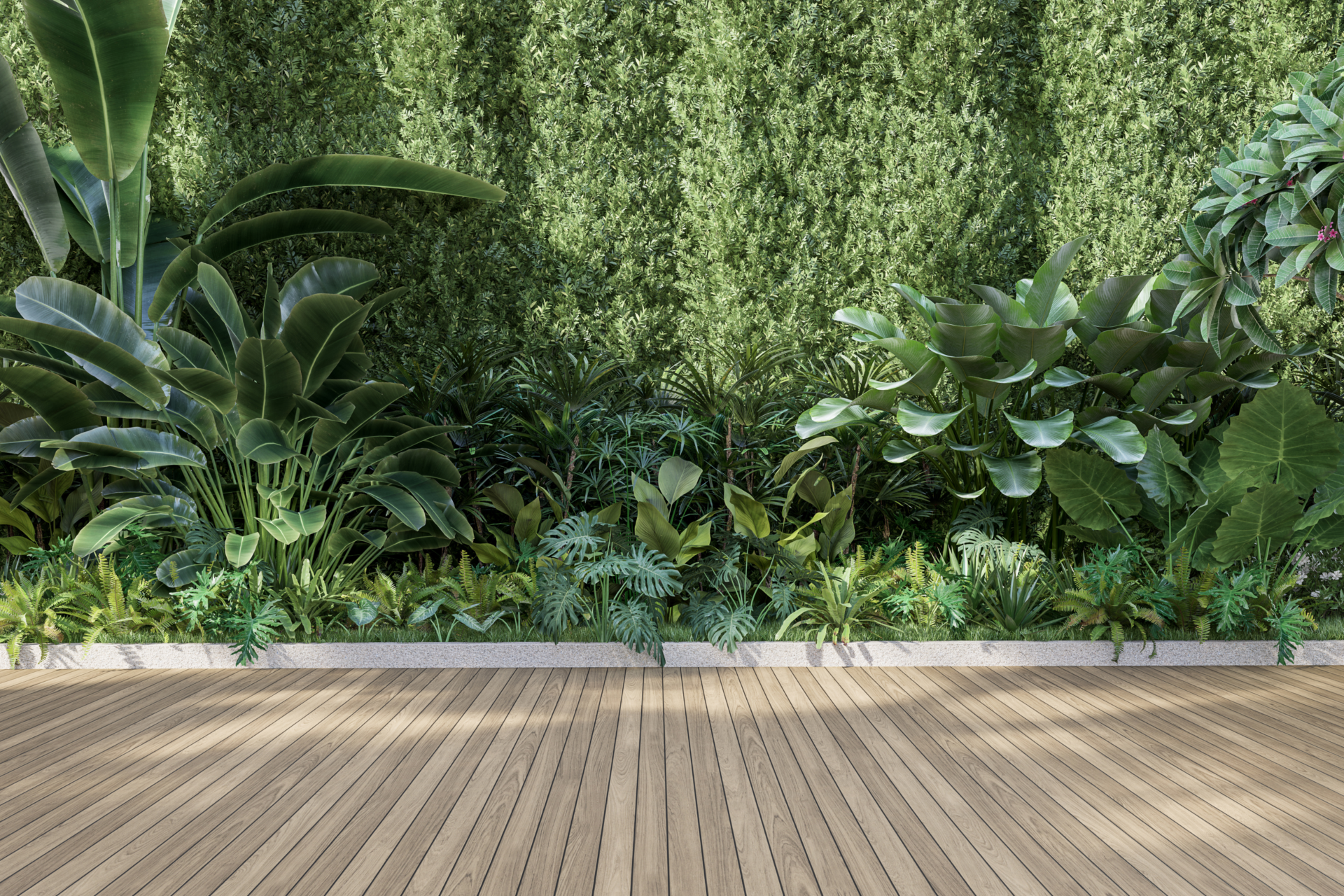 Gartenpflege München 6 Einbau von Terrassendielen im Garten